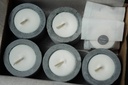 Terrae - Coffret cadeau - 5 bougeoirs Pure Grey & 2 recharges de cire