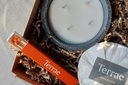 Terrae - Coffret cadeau, boîte cadeau, idée cadeau, bougie rechargeable, refillable candle, candle refill, la bougie classique à 4 mèches et sa recharge de cire
