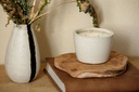 Pure White - Bougie Terrae Concept - Réutiliser contenant en béton - Idée décoration brut, design, authentique, au bord du feu en béton