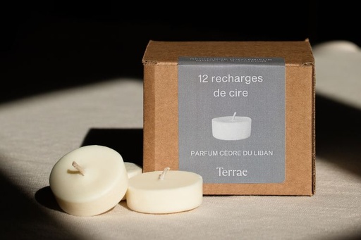 12 recharges de Bougeoir